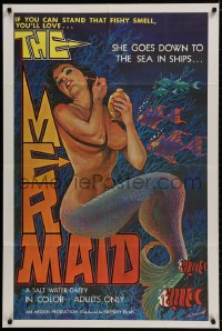 8z597 MERMAID 1sh 1973 incredible Ekaleri art of sexy mermaid perfuming herself underwater!