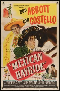 8z600 MEXICAN HAYRIDE 1sh 1948 matador Abbott & Costello in Mexico, great art!
