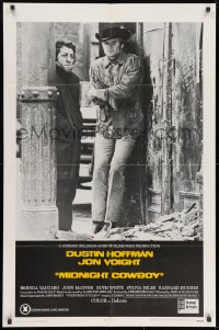 8z604 MIDNIGHT COWBOY 1sh 1969 Dustin Hoffman, Jon Voight, John Schlesinger classic, x-rated!