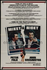 8z608 MIKEY & NICKY 1sh 1976 Peter Falk, John Cassavetes, trust no one, not even your best friend!