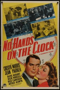8z656 NO HANDS ON THE CLOCK style A 1sh 1941 sexy Jean Parker had to marry detective Chester Morris!