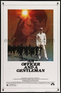 8z667 OFFICER & A GENTLEMAN 1sh 1982 Richard Gere & Debra Winger in love & in the U.S. Navy!