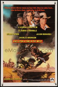 8z672 ONCE UPON A TIME IN THE WEST 1sh 1969 Sergio Leone, Cardinale, Fonda, Bronson, Robards!