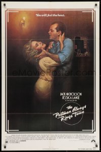 8z703 POSTMAN ALWAYS RINGS TWICE 1sh 1981 art of Jack Nicholson & Jessica Lange by Rudy Obrero!