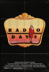 8z714 RADIO DAYS 1sh 1987 Woody Allen, Seth Green, Dianne Wiest, New York City!