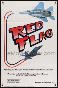 8z718 RED FLAG 1sh 1980s United States Air Force recruiting, cool images of fighter jets!