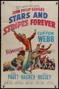 8z828 STARS & STRIPES FOREVER 1sh 1953 Clifton Webb as band leader & composer John Philip Sousa!