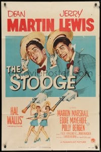 8z835 STOOGE 1sh 1952 artwork of singing vaudeville team Dean Martin & Jerry Lewis!