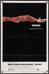 8z863 TATTOO 1sh 1981 Bruce Dern, every great love leaves its mark, sexy body art & bondage image!