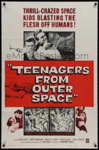 8z870 TEENAGERS FROM OUTER SPACE 1sh 1959 thrill-crazed hoodlums on a horrendous ray-gun rampage!