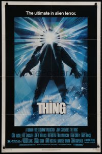 8z883 THING 1sh 1982 John Carpenter classic sci-fi horror, Drew Struzan, regular credit design!