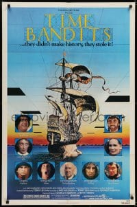 8z898 TIME BANDITS 1sh 1981 John Cleese, Sean Connery, art by director Terry Gilliam!