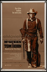 8z902 TOM HORN 1sh 1980 see cowboy Steve McQueen in the title role before he sees you!