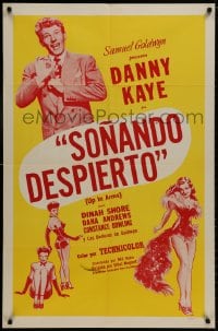 8z926 UP IN ARMS Spanish/US 1sh 1944 funnyman Danny Kaye & Dinah Shore, half-dressed Goldwyn Girls!