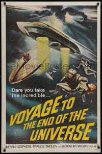 8z943 VOYAGE TO THE END OF THE UNIVERSE 1sh 1964 AIP, Ikarie XB 1, cool outer space sci-fi art!