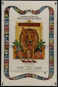 8z980 WON TON TON 1sh 1976 cool Hollywood German Shepherd movie star dog art by Gentile!