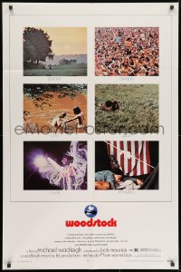 8z981 WOODSTOCK 1sh 1970 six images of the most famous epic rock & roll concert!
