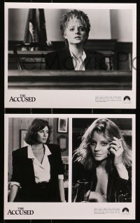 9a846 ACCUSED 3 8x10 stills 1988 Jodie Foster in her Best Actress Academy Award winning role!
