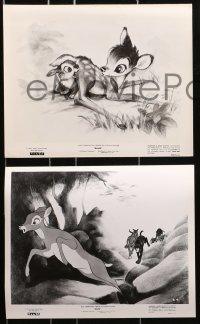 9a521 BAMBI 8 8x10 stills R1966 Walt Disney, great images from animated cartoon deer classic!