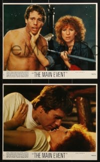 9a162 MAIN EVENT 6 8x10 mini LCs 1979 great images of Barbra Streisand with boxer Ryan O'Neal!