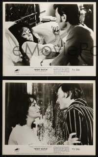 9a687 NIGHT WATCH 6 8x10 stills 1973 great images of terrified Elizabeth Taylor!