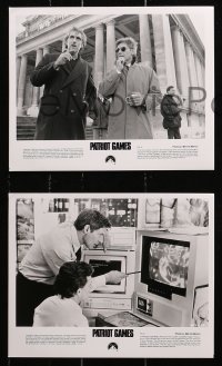 9a498 PATRIOT GAMES 9 8x10 stills 1992 Harrison Ford, Anne Archer, Tom Clancy, James Noyce candid!