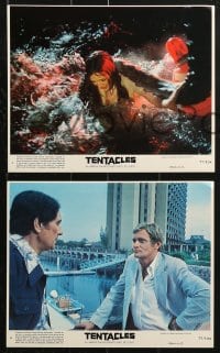 9a128 TENTACLES 8 8x10 mini LCs 1977 John Huston, Shelley Winters, Bo Hopkins, Henry Fonda