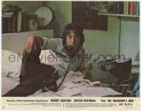 9b034 ALL THE PRESIDENT'S MEN color 11x14 still #6 1976 Dustin Hoffman as Bob Woodward on phone!