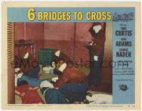 9b011 6 BRIDGES TO CROSS LC #7 1955 wacky masked criminals taking people hostage during robbery!
