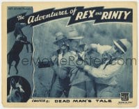 9b022 ADVENTURES OF REX & RINTY chapter 6 LC 1935 Kane Richmond fighting two men, Dead Man's Tale!