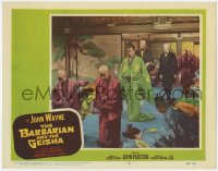 9b060 BARBARIAN & THE GEISHA LC #3 1958 men bow as Sam Jaffe & John Wayne are led through palace!