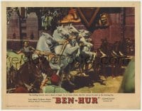 9b072 BEN-HUR LC #8 1960 Charlton Heston moves his team to the starting line of the chariot race!