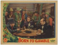 9b105 BORN TO GAMBLE LC 1935 the boys in the back room gambling at poker, Edgar Wallace!