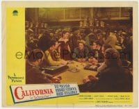 9b131 CALIFORNIA LC #3 1946 Barbara Stanwyck wonders how Ray Milland is doing gambling at faro!