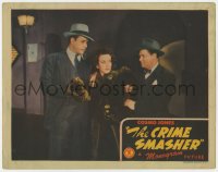 9b183 CRIME SMASHER LC 1943 detective Frank Graham & man grab woman wearing fur coat!