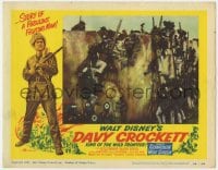 9b200 DAVY CROCKETT, KING OF THE WILD FRONTIER LC #7 1955 Fess Parker helps protect Alamo walls!