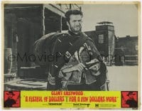 9b268 FISTFUL OF DOLLARS/FOR A FEW DOLLARS MORE LC #8 1969 best close up of Clint Eastwood w/ gun!
