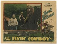 9b274 FLYIN' COWBOY LC 1928 Hoot Gibson looks up at man riding on horse, ultra rare!