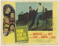 9b286 FROM HERE TO ETERNITY LC 1953 c/u of Montgomery Clift boxing with Ike Galovitch!
