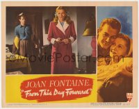 9b287 FROM THIS DAY FORWARD LC 1946 Mark Stevens standing behind worried Joan Fontaine!