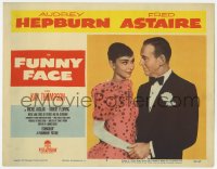 9b292 FUNNY FACE LC #4 1957 best close up of elegant Audrey Hepburn & Fred Astaire in tuxedo!