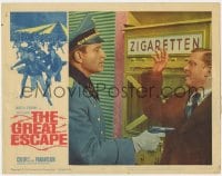 9b321 GREAT ESCAPE LC #6 1963 Richard Attenborough is caught by Nazi officer at film's climax!