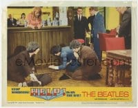 9b344 HELP LC #4 1965 The Beatles, John, Paul, George & Ringo check out trap door by bar!