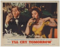 9b384 I'LL CRY TOMORROW LC #6 1955 Don Taylor & Susan Hayward as Lillian Roth are both very drunk!