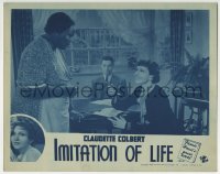 9b386 IMITATION OF LIFE LC R1945 Louise Beavers, Claudette Colbert & Ned Sparks, Fannie Hurst!