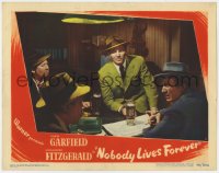9b628 NOBODY LIVES FOREVER LC #3 1946 John Garfield at meeting with men drinking tall beers!
