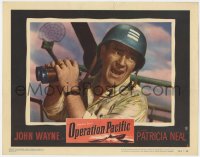 9b643 OPERATION PACIFIC LC #2 1951 c/u of Navy sailor John Wayne yelling orders with binoculars!