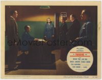 9b658 PARADINE CASE LC #6 1948 Alfred Hitchcock, Valli being questioned by Charles Coburn & others!