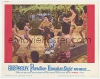 9b659 PARADISE - HAWAIIAN STYLE LC #7 1966 Elvis Presley on the beach with sexy tropical babes!