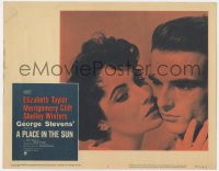 9b673 PLACE IN THE SUN LC #3 R1959 best romantic c/u of Montgomery Clift & sexy Elizabeth Taylor!